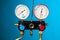 Pressure and temperature control meter
