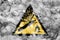 Pressurized Cylinders hazard warning smoke sign. Triangular warn