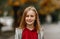 Preteen girl autumn portrait