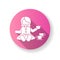 Pretend kitchenware pink flat design long shadow glyph icon