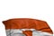 Pretty any feast flag 3d illustration - Niger flag with big folds lying flat in the bottom isolated on white