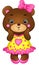 Pretty bear cartoon