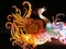 Pretty Chinese Lunar New Year Rooster at Night