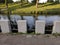 Pretty concrete fence lining the canal in Hoofdoprt