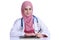 Pretty Confidence of Muslim woman doctor with stethoscope at hospital