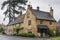 Pretty Cottages with climbing plants in the village of Broadway, in the English county of Worcestershire, Cotswolds, UK