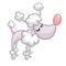 Pretty and cute cartoon french poodle