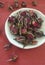 Pretty dried roses, rose petals, flower buds