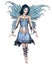 Pretty Fairy with Blue Dress and Wings