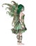 Pretty Fairy with Green Dress and Wings