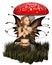 Pretty Fairy Sheltering Under a Toadstool