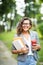 Pretty female student portrait mixed race bright cheerful positive confident young scholar