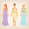 Pretty females in greek styled dresses