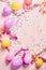Pretty feminine pink carnival or party background