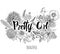 Pretty girl - floral wreath with lettering