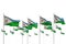 Pretty holiday flag 3d illustration - Djibouti isolated flags placed in row with bokeh and place for content