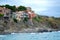 Pretty houses built into the cliffs at Collioure
