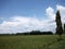 Pretty landscape with clouds in the sky blue