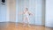 Pretty Little  Ballerina In Pointe Practicing Dance