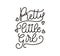 Pretty little girl inspirational lettering Vector poster. Cute l