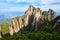 The pretty megalith peaks and pinetrees