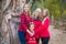 Pretty Mother With Daughters and Mixed Race Grandchild