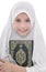 Pretty Muslim Hugging Loves Holy Book of Quran