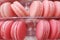 Pretty Pink French Macarons Closeup