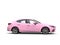 Pretty pink modern fast business car - side view