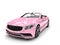 Pretty pink modern luxury convertible car - beauty shot