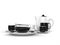 Pretty rounded black and white porcelain tea set