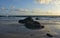 Pretty Seascape with Clouds Over the Ocean in Aruba