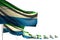 Pretty Sierra Leone isolated flags placed diagonal, photo with bokeh and place for your text - any celebration flag 3d