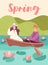 Pretty spring activities poster design