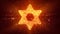 pretty star of david backdrop , creative object 3D rendering