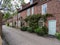 Pretty street of brick houses in village of Hambleden