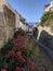 Pretty street in Staithes leading down from cliff to hrbour