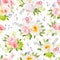 Pretty summer garden seamless vector design print