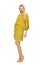 Pretty tall woman in yellow dress