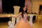 Pretty teen quinceanera birthday girl celebrating in princess dress pink party, special celebration of girl becoming woman.