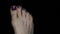 Pretty toes feet painted purple nailpolish