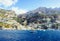 Pretty view on Positano from the sea