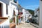 Pretty village street, Frigiliana, Spain.