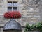 Pretty window Rochefort-en-Terre, France.