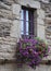 Pretty window Rochefort-en-Terre, France.