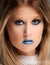 Pretty Woman in Blue Lipstick