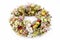 A pretty wreath with blossoms and fruit at harvest time