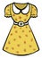 Pretty yellow dress, illustration, vector