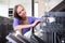 Pretty, young woman in her modern and well equiped kitchen