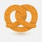 Pretzel icon, flat style